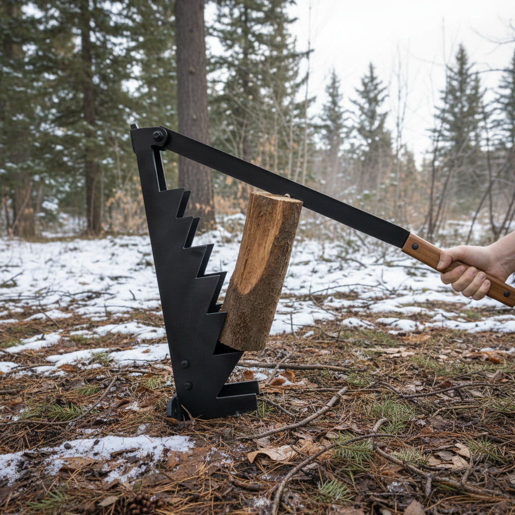 هیزم شکن دیواری دراگا کمپ هیزم خردکن 3 کیلویی دستی مناسب باغ، ویلا و کمپینگ - Image 4